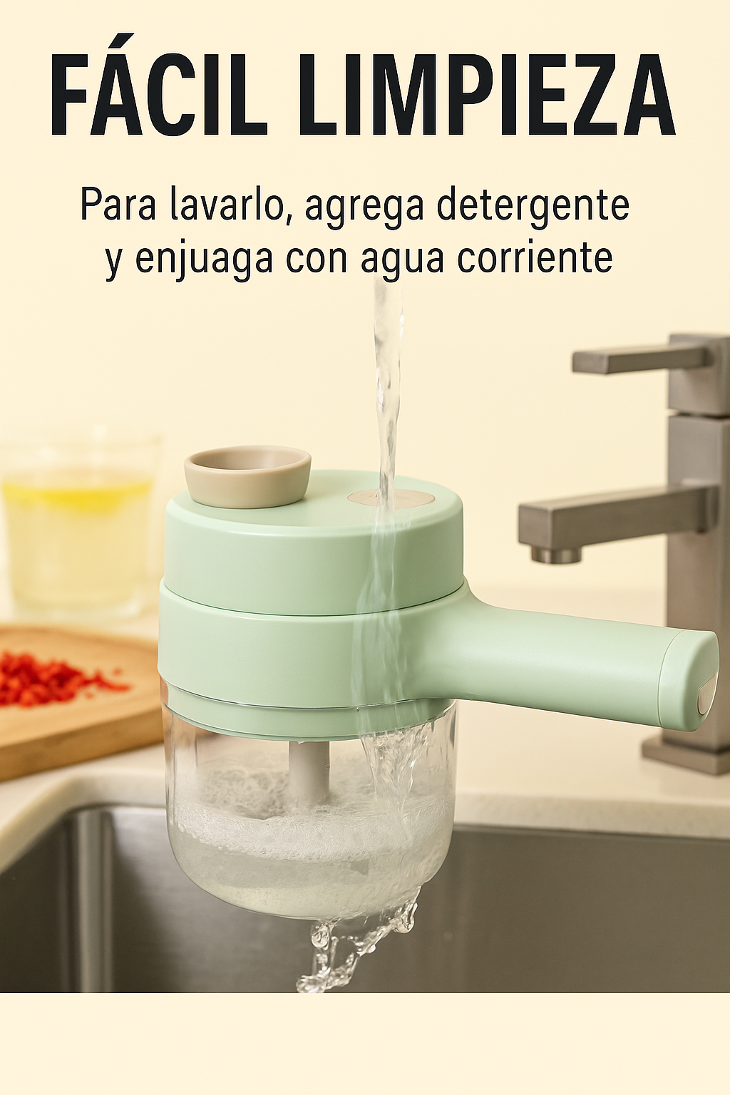 Cortador de Verduras Eléctrico 4 en 1